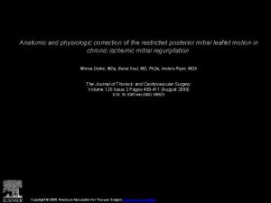 Anatomic and physiologic correction of the restricted posterior