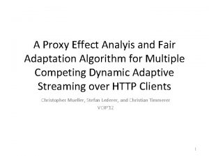 A Proxy Effect Analyis and Fair Adaptation Algorithm