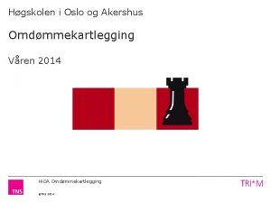 Hgskolen i Oslo og Akershus Omdmmekartlegging Vren 2014