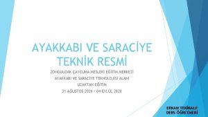 AYAKKABI VE SARACYE TEKNK RESM ZONGULDAK AYCUMA MESLEK