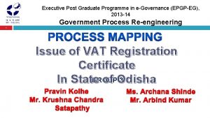 Executive Post Graduate Programme in eGovernance EPGPEG 2013