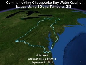 Communicating Chesapeake Bay Water Quality Issues Using 3