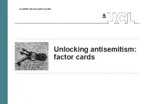 Unlocking antisemitism factor cards Unlocking antisemitism Preparation Print