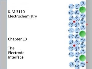 KJM 3110 Electrochemistry Chapter 13 The Electrode Interface