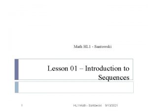 Math HL 1 Santowski Lesson 01 Introduction to