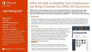 Office 365 AddIn Simplifies Team Collaboration and Brings