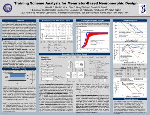 Training Scheme Analysis for MemristorBased Neuromorphic Design 1