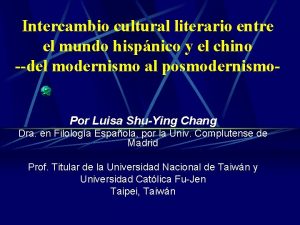 Intercambio cultural literario entre el mundo hispnico y