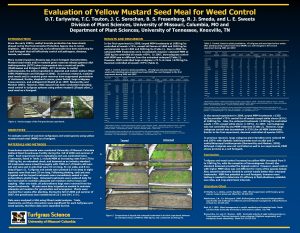 Evaluation of Yellow Mustard Seed Meal for Weed