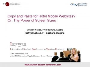 Copy and Paste for Hotel Mobile Websites Or