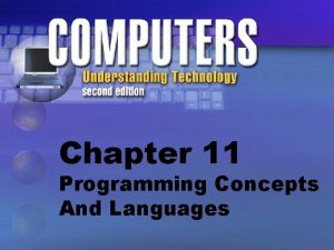 Chapter 11 Programming Concepts And Languages Programming A