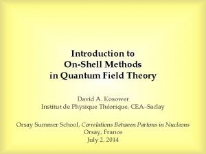 Introduction to OnShell Methods in Quantum Field Theory