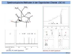 Spektroskopische Methoden in der Organischen Chemie OC IV