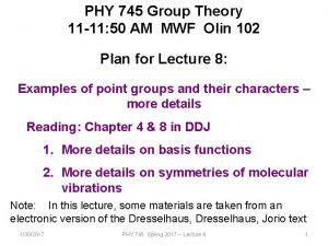 PHY 745 Group Theory 11 11 50 AM