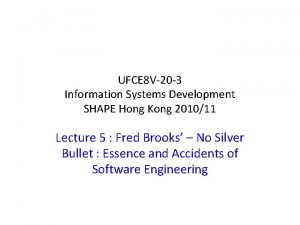 UFCE 8 V20 3 Information Systems Development SHAPE