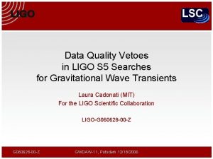 Data Quality Vetoes in LIGO S 5 Searches