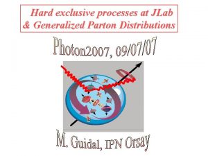 Hard exclusive processes at JLab Generalized Parton Distributions