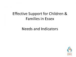 Effective support for families in essex