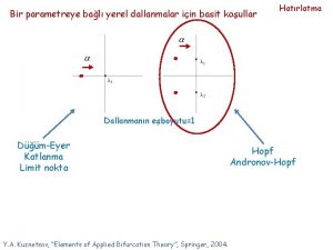 Bir parametreye bal yerel dallanmalar iin basit koullar