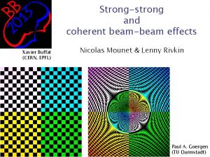 Strongstrong and coherent beambeam effects Xavier Buffat CERN