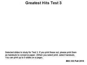 Greatest Hits Test 3 Selected slides to study