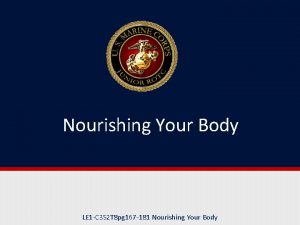 Nourishing Your Body LE 1 C 3 S
