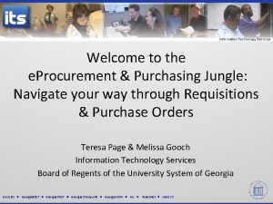 Welcome to the e Procurement Purchasing Jungle Navigate