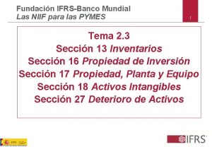 Fundacin IFRSBanco Mundial Las NIIF para las PYMES