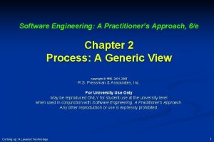 Software Engineering A Practitioners Approach 6e Chapter 2