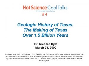 4 Geologic History of Texas The Making of