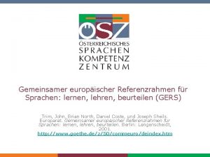 Gemeinsamer europischer Referenzrahmen fr Sprachen lernen lehren beurteilen