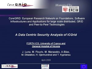 Core GRID European Research Network on Foundations Software