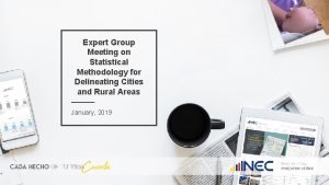 Expert Group Meeting on Statistical Methodology for Delineating