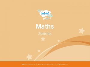 Maths Statistics Year One Maths Year 6 Statistics