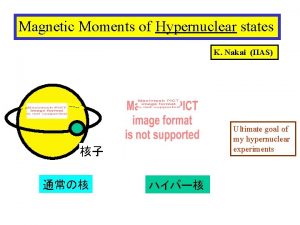 Magnetic Moments of Hypernuclear states K Nakai IIAS