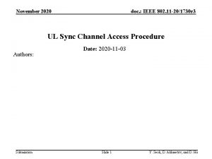 November 2020 doc IEEE 802 11 201730 r