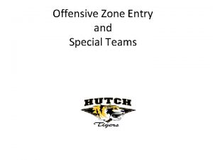 Offensive Zone Entry and Special Teams Goals of