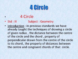 4 Circle Std IX Subject Geometry Introduction in