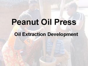 Peanut Oil Press Oil Extraction Development Market Research