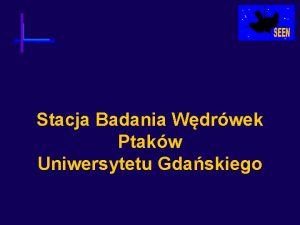 Stacja Badania Wdrwek Ptakw Uniwersytetu Gdaskiego Stacja Badania