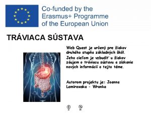 TRVIACA SSTAVA Web Quest je uren pre iakov