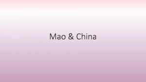Mao China Referred to as Chairman Mao Chinese