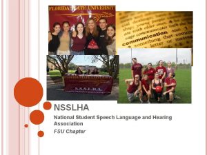 NSSLHA National Student Speech Language and Hearing Association