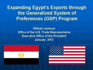 Expanding Egypts Exports through the Generalized System of