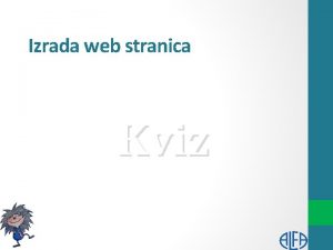 Izrada web stranica Kviz to prikazuje skica web