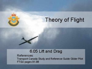 Theory of Flight 6 05 Lift and Drag