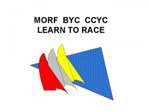 MORF BYC CCYC LEARN TO RACE Objectives This