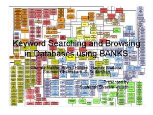 Keyword Searching and Browsing in Databases using BANKS