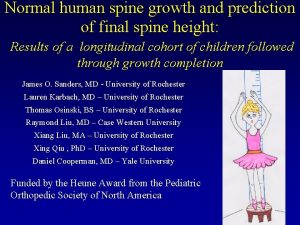 Normal human spine growth and prediction of final