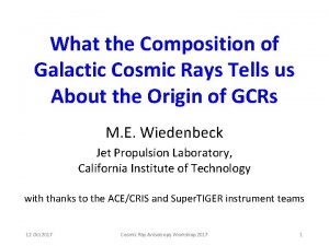 What the Composition of Galactic Cosmic Rays Tells